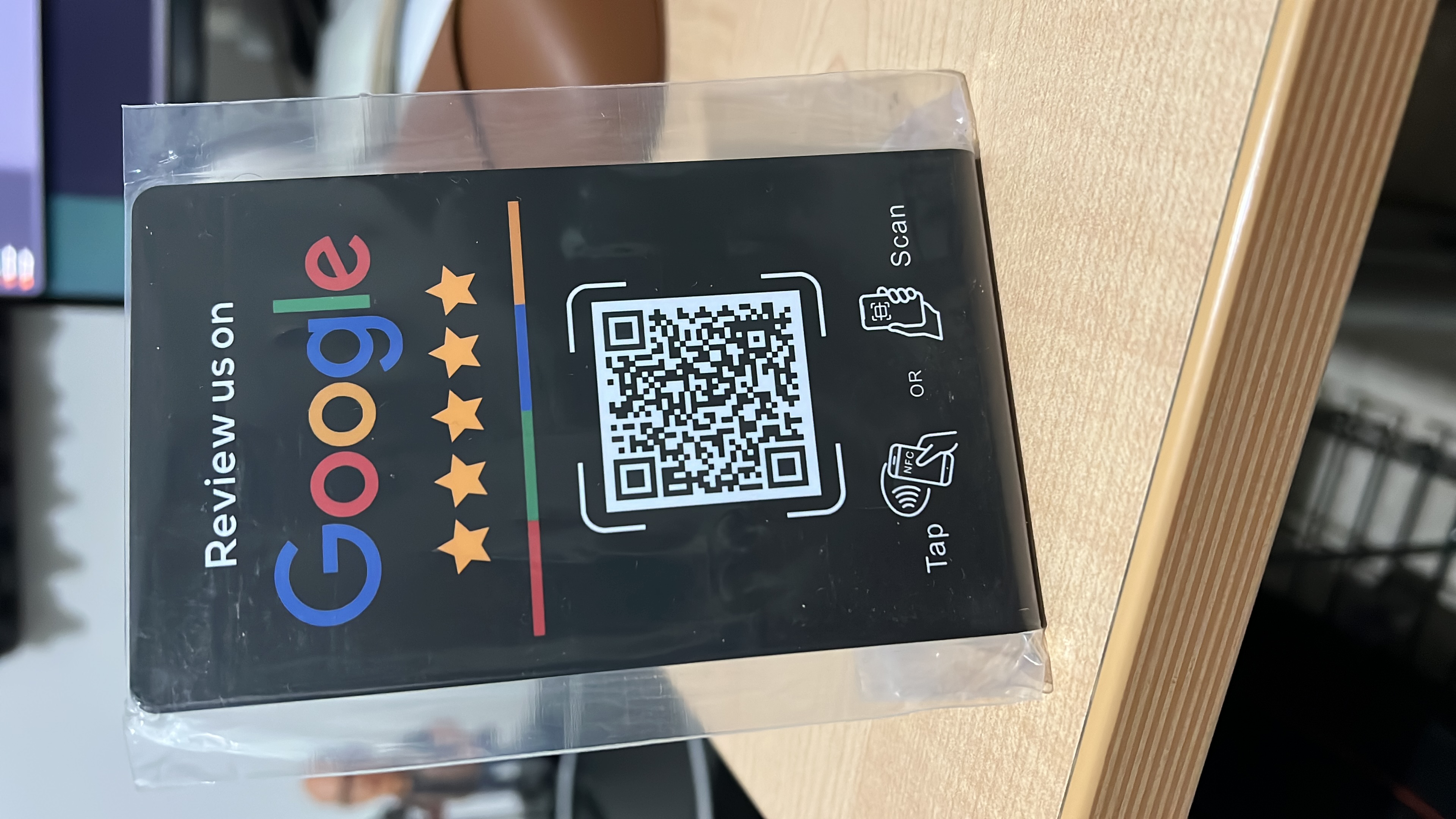 Qr code display NFC